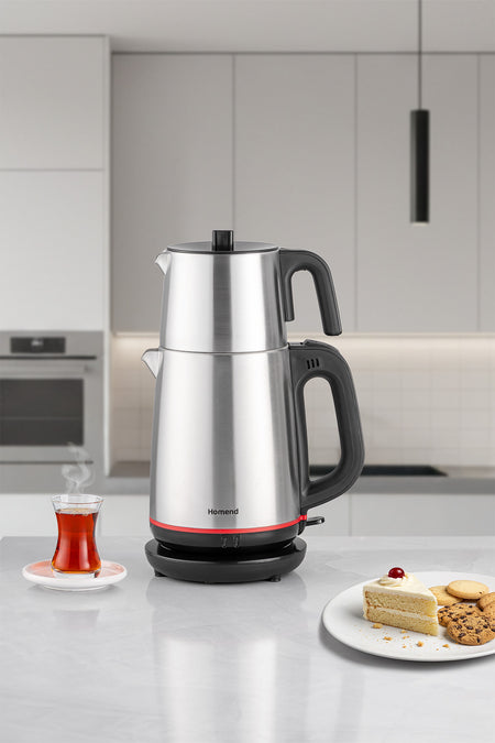 HOMEND Royaltea 1711h Stainless Steel Tea Maker, Black - MALLTURK