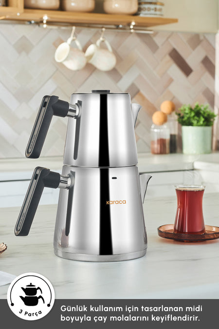 Karaca Ada induction Base Midi Teapot Set - MALLTURK