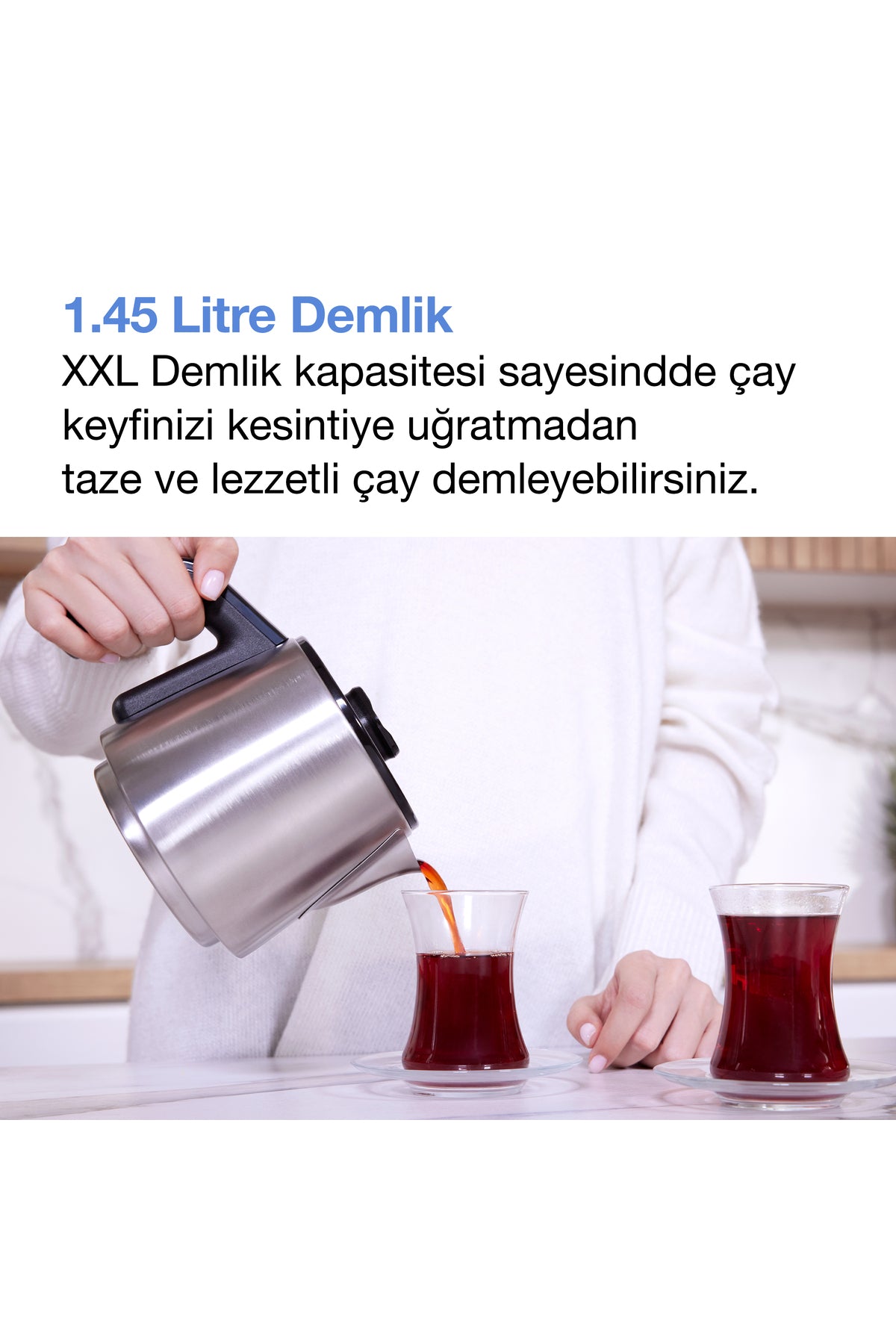 Fakir Chailand Maxi XXL Tea Maker, Stainless Steel, 1650W, 2L Water Capacity, 1.45L Teapot, Automatic Shut-off. - MALLTURK