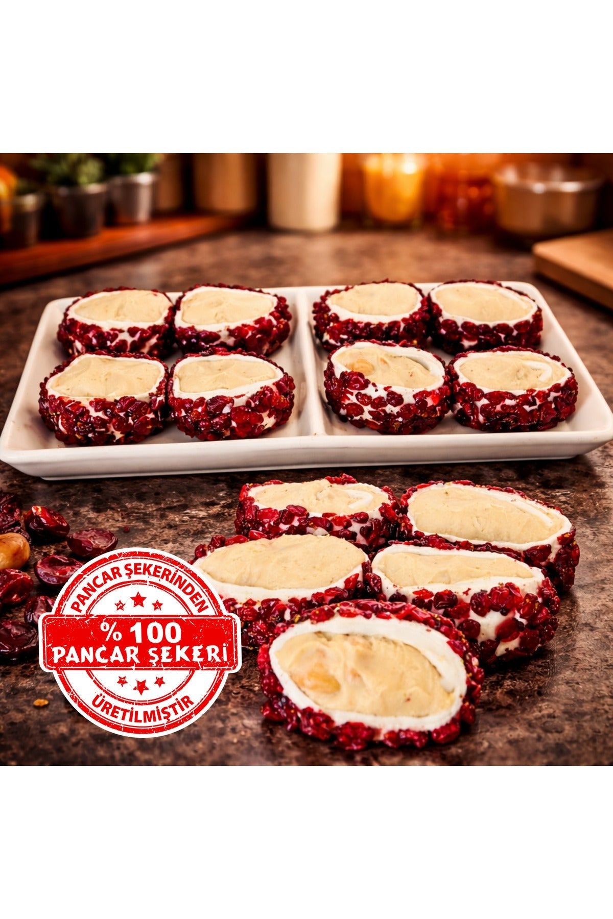 Dadak Turkish Delight and kuruyemis zeresk Grape Flavored Coated Hazelnut Cream Turkish Delight 200gram - MALLTURK