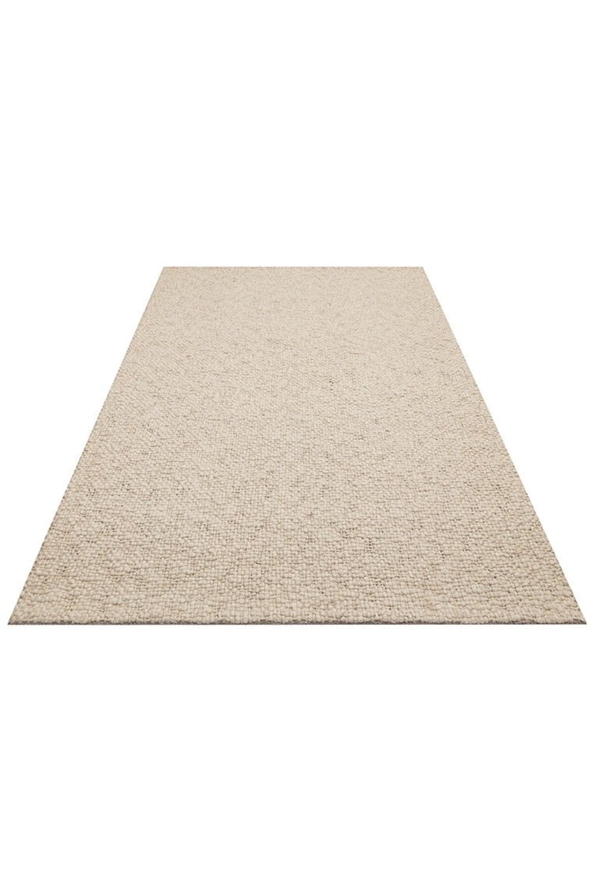 Vog Rug Loopy Hand-Woven Pure Wool and Cotton Rug Scandinavian Style Soft Textured Beige/Gray/Cream Color VogCHK