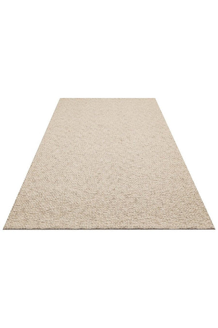 Vog Rug Loopy Hand-Woven Pure Wool and Cotton Rug Scandinavian Style Soft Textured Beige/Gray/Cream Color VogCHK