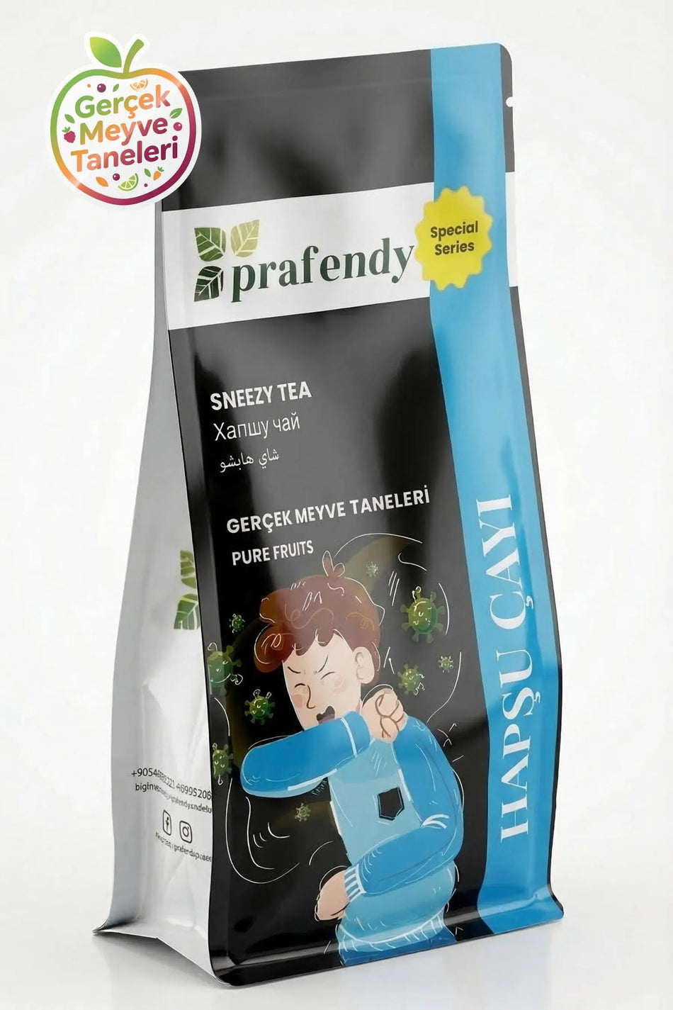 Herbata na kichanie i zimę Prafendy 250 g – z prawdziwymi owocami i nasionami ziół