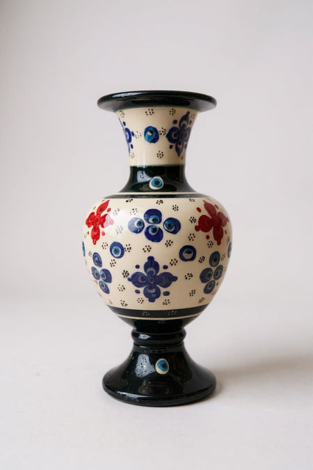 STORESZA Handmade Wheelwork 20cm Lace Alhambra Ceramic Vase Green - MALLTURK
