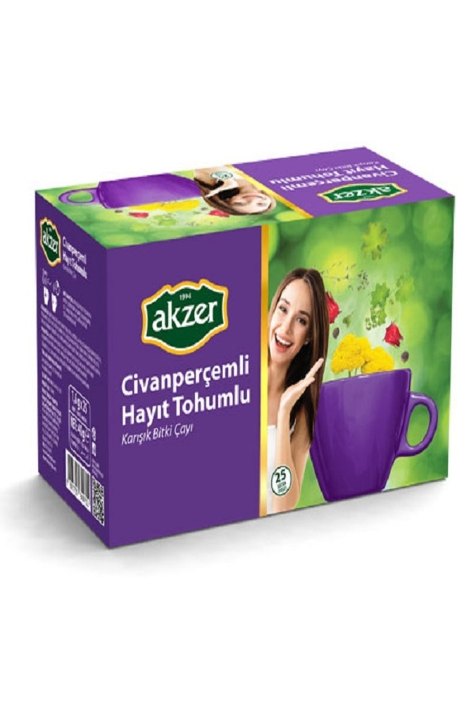 Akzer Yarrow and Vitex Seed Mixed Herbal Tea (25 sachets)