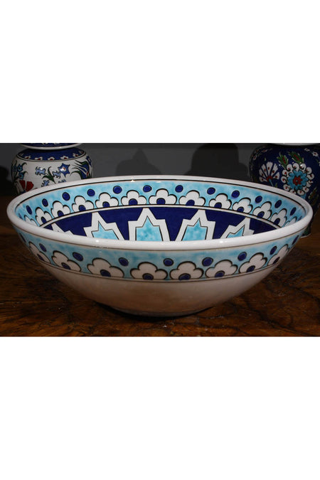 Cini Evi Seljuk Star Patterned 30cm Bowl - MALLTURK