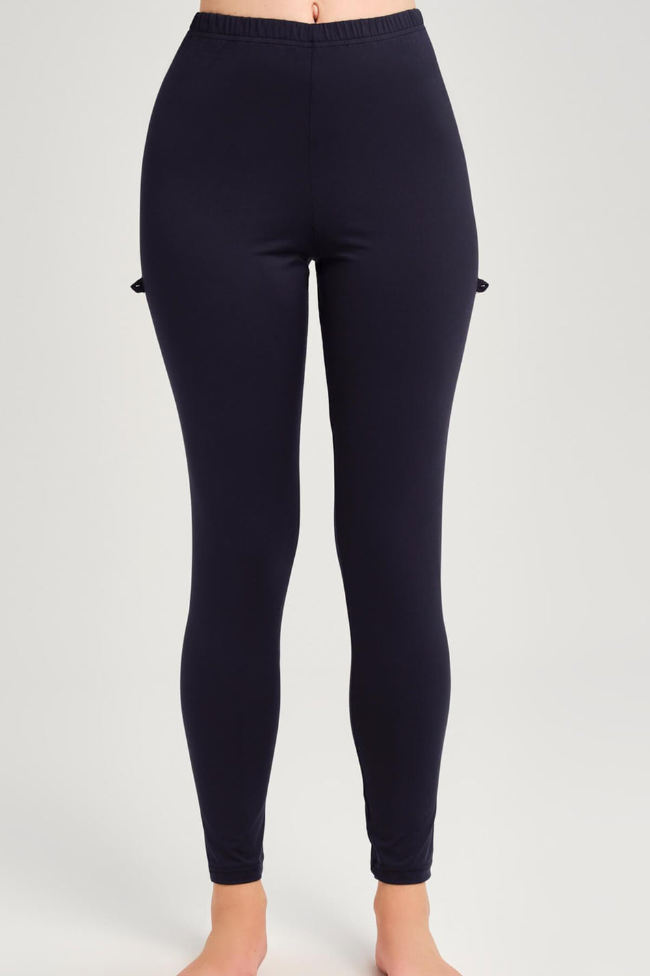 Hasema Navy Blue Slim-Fit Long Swimming Tights 2186