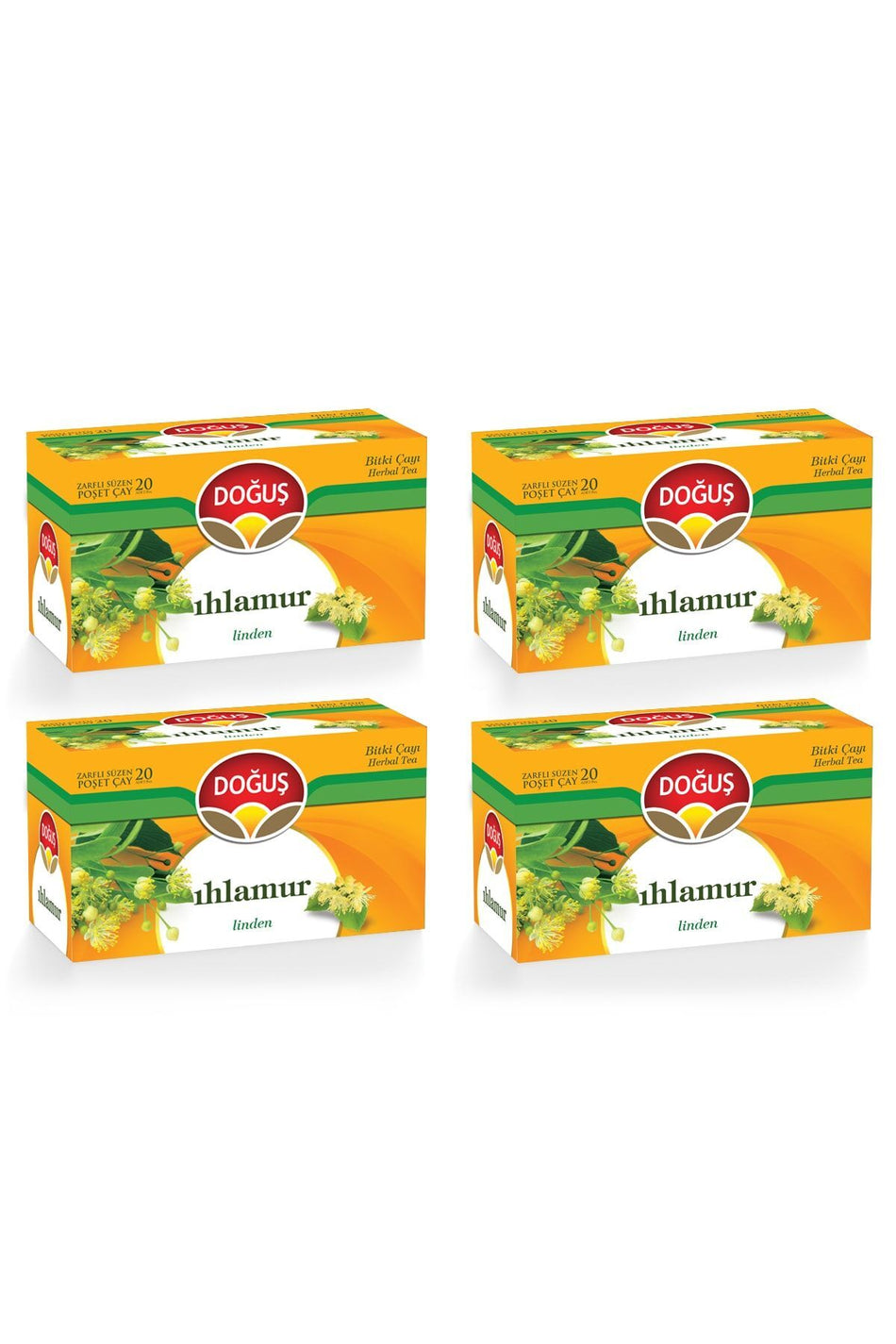 Dogus Linden Tea, 20 sachets x 4 packs - MALLTURK
