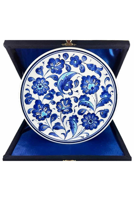 Cini Evi Iznik Tile Plate Traditional Hatayi Patterned 18 cm - MALLTURK