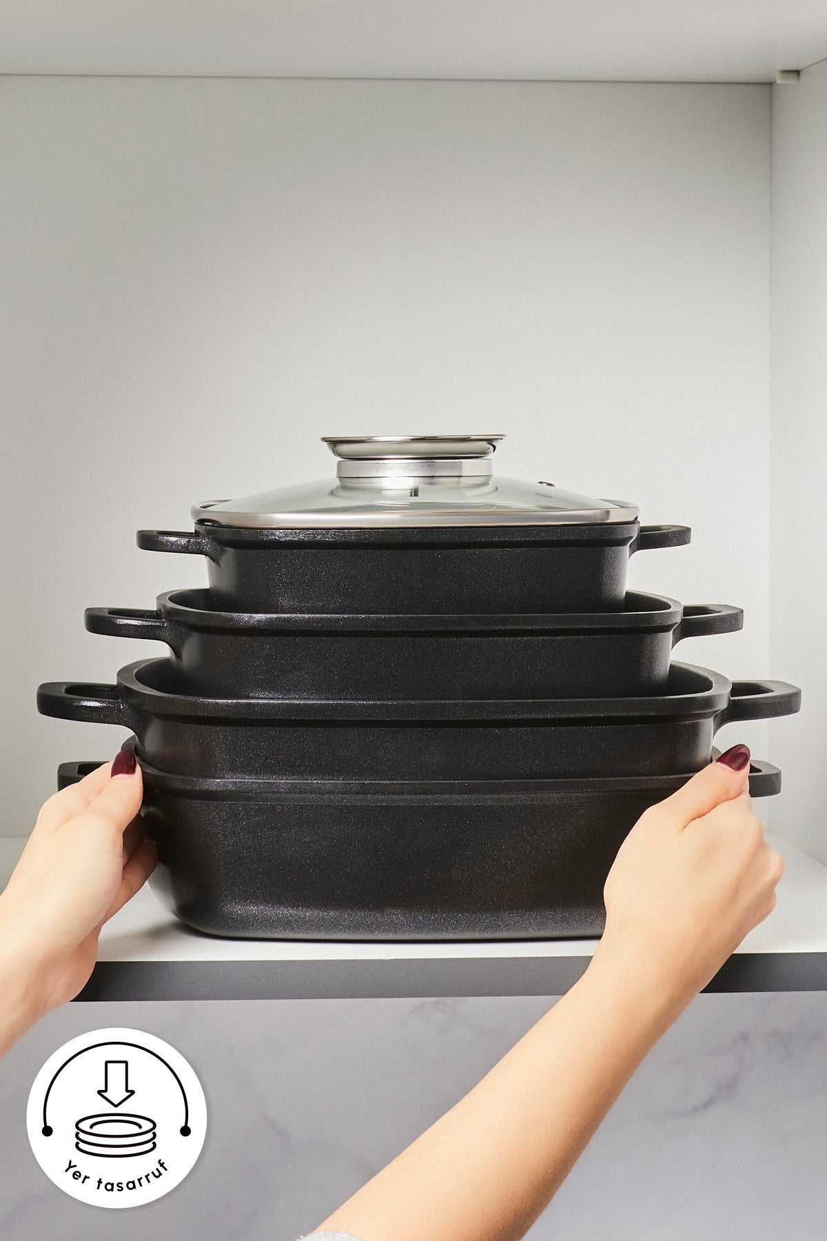 Karaca Biodiamond Soneva Induction Compatible 8 Piece Cookware Set - MALLTURK