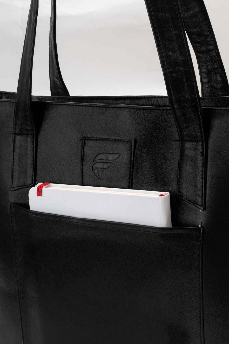 Fubileather Genuine Leather TOTE Shoulder and Arm Bag Black Tote