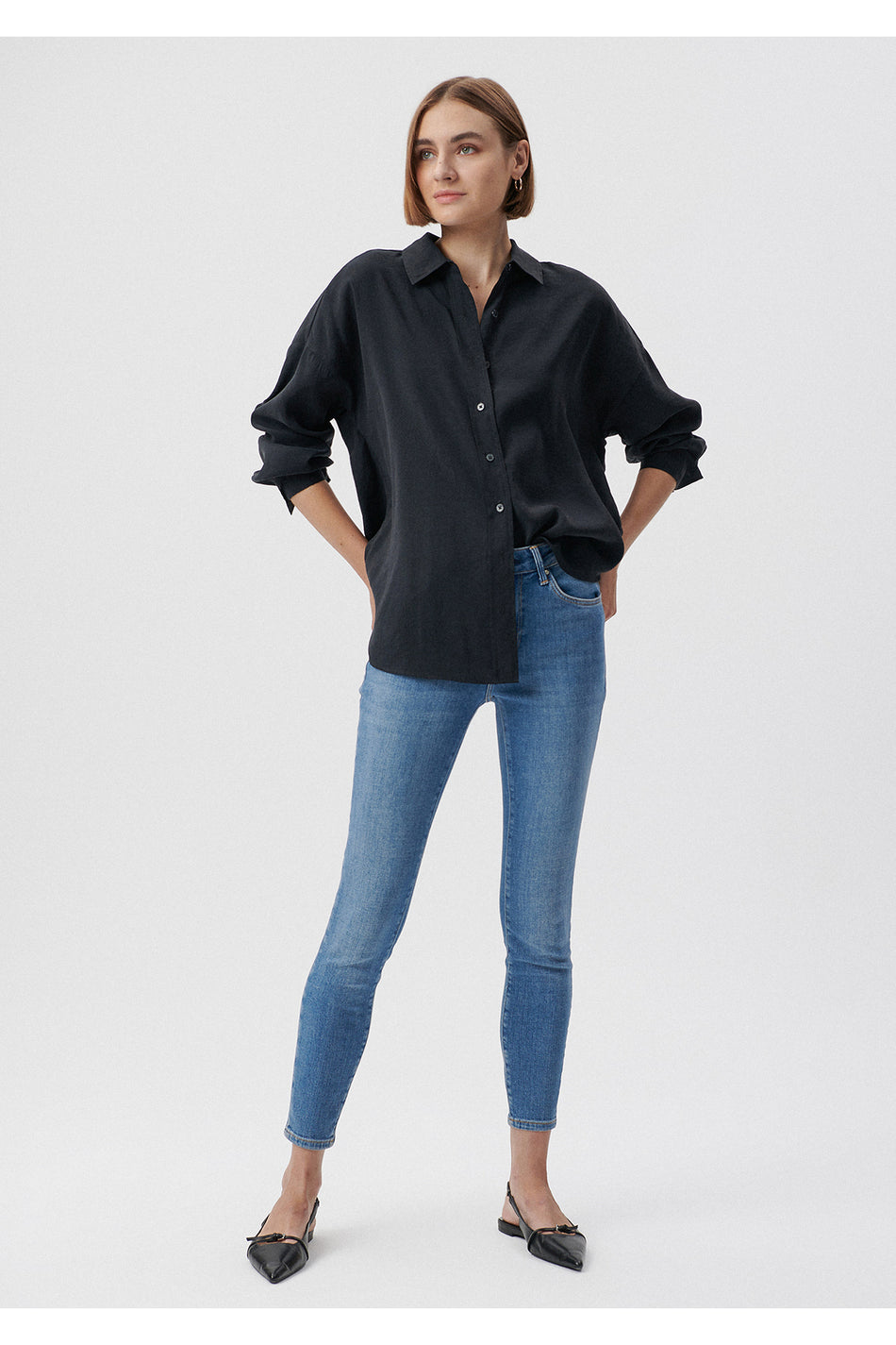 Mavi Tess M Girly indigo Si Jean Trousers 100328-80978 - MALLTURK