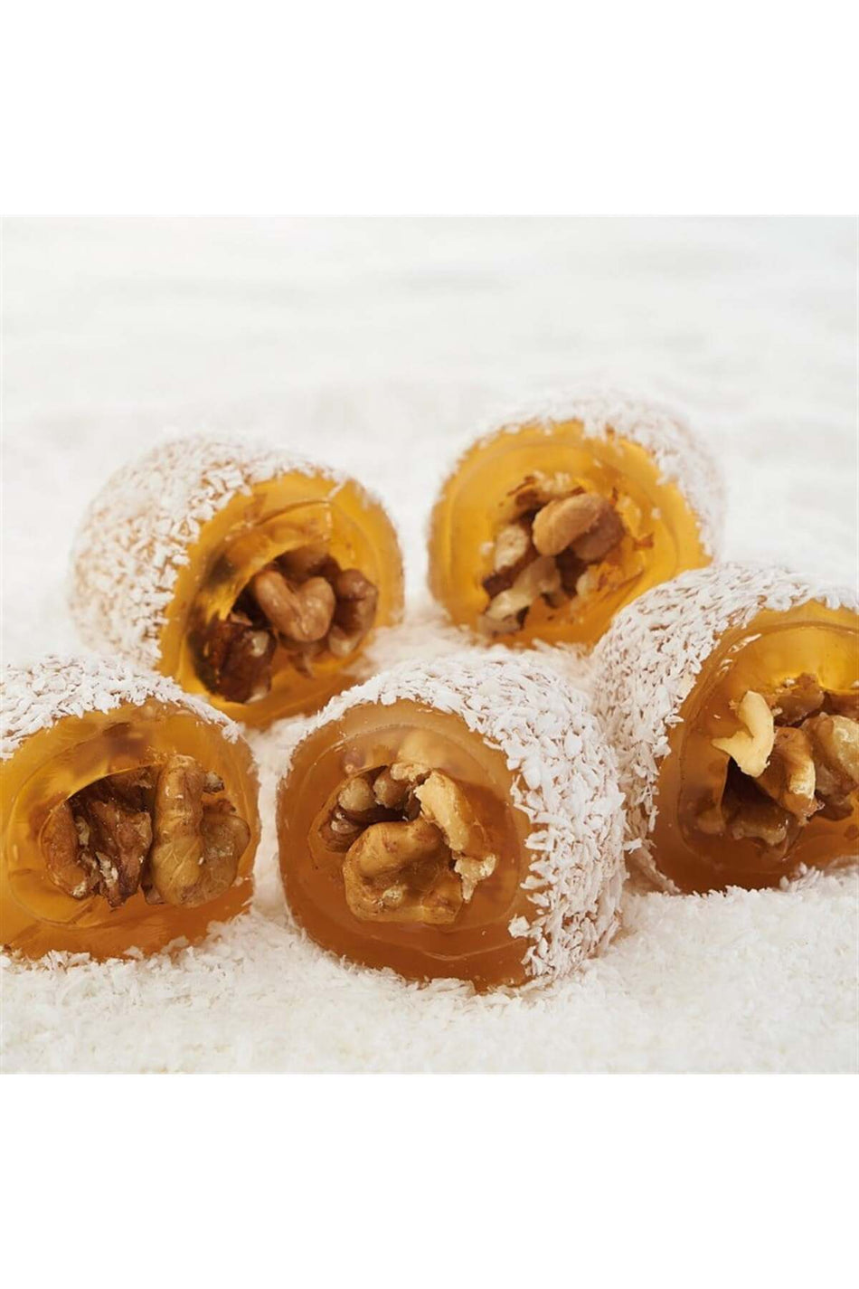 Lokum Atolyesi klasik Walnut Rolled Turkish Delight 500g - MALLTURK