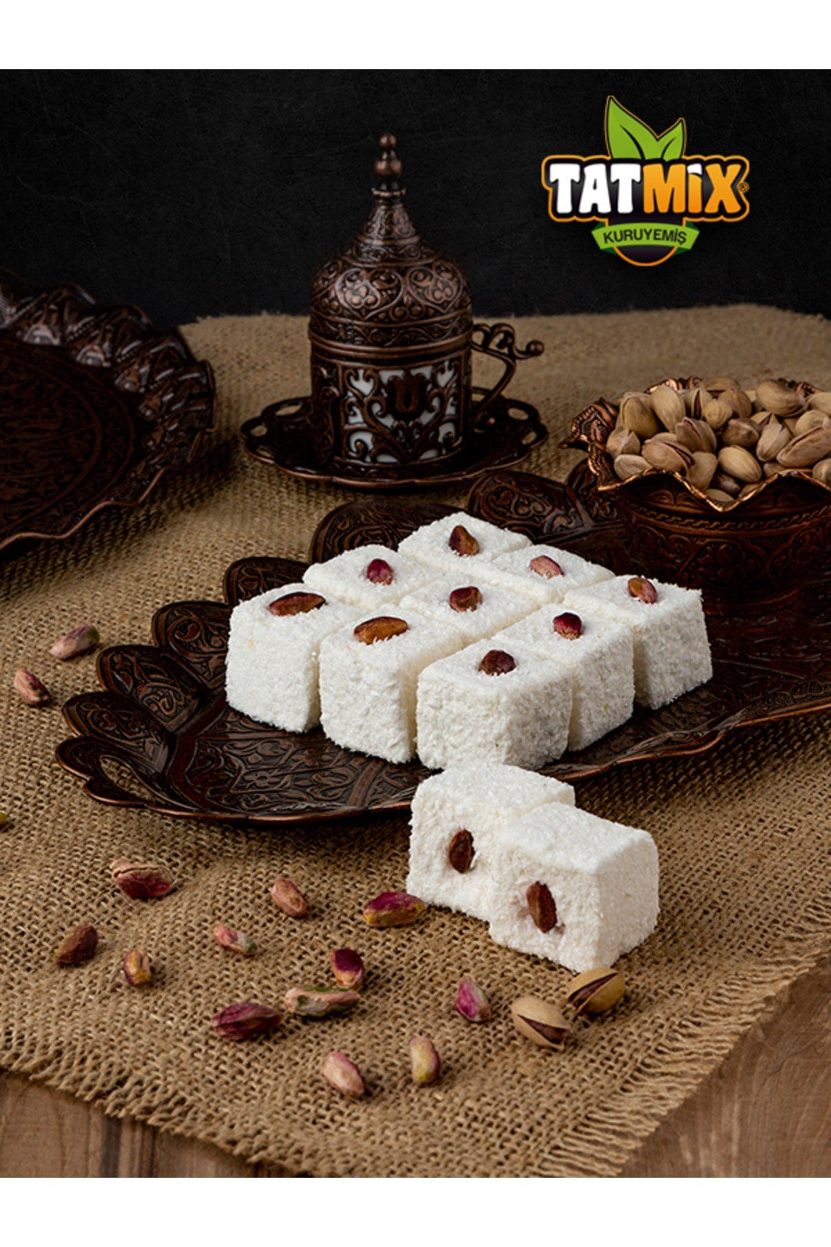 Tatmix Pistachio Sultan Turkish Delight 500gr - MALLTURK