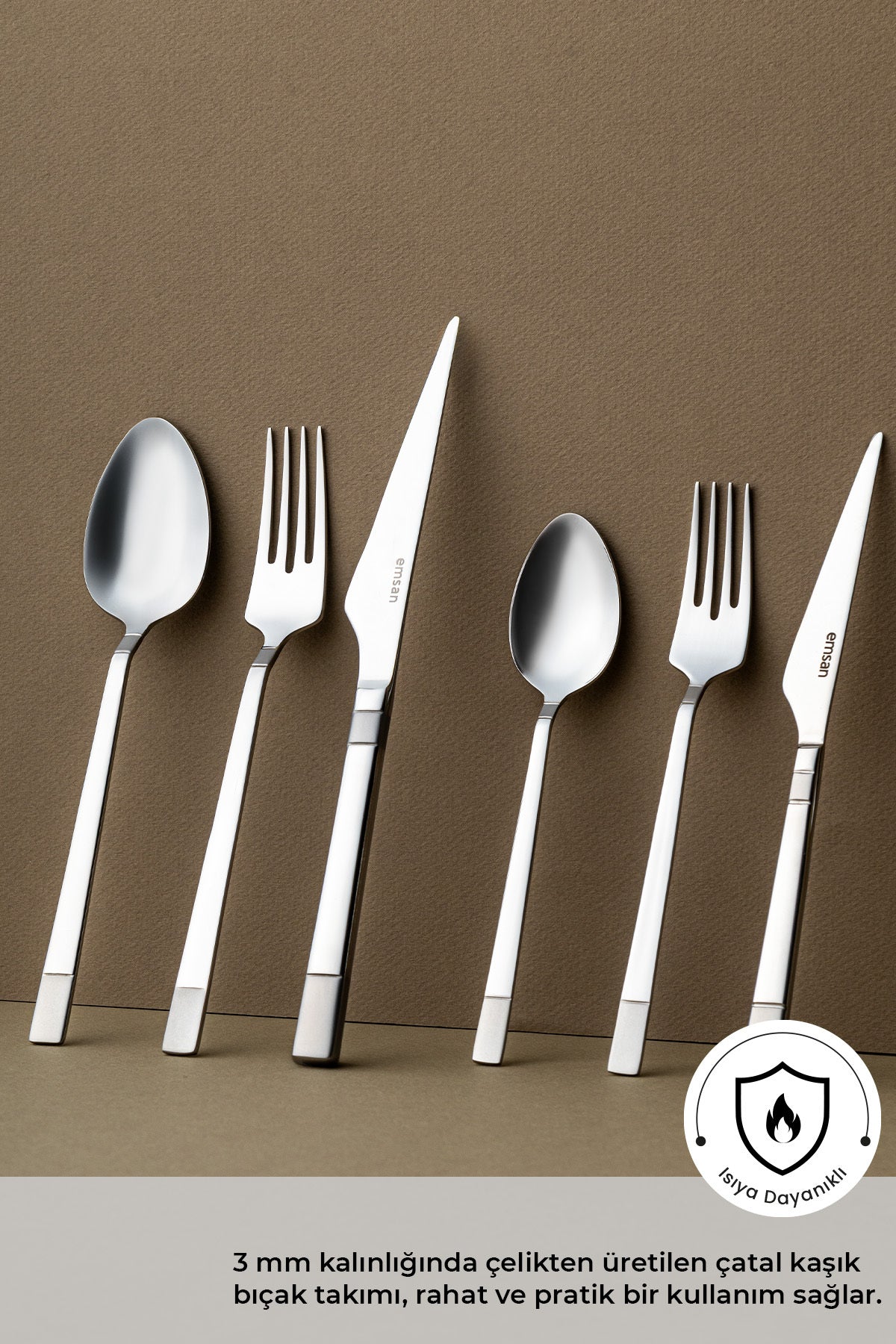 Emsan duru 84 Piece 12 Place Setting luks Boxed Flatware Set - MALLTURK