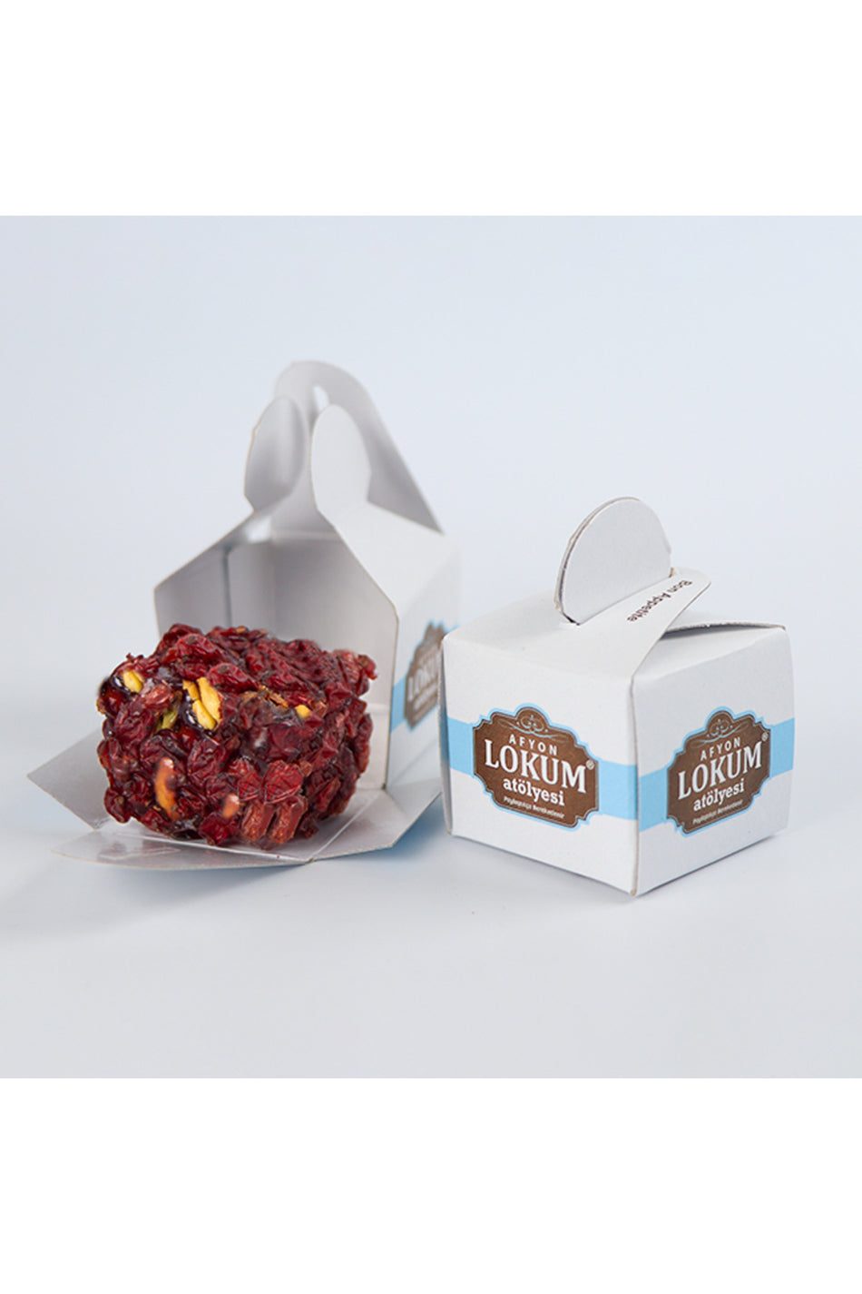 Lokum Atolyesi Pistachio Turkish Delight zeresk Coated 250g 10 Pieces Single Boxes - MALLTURK
