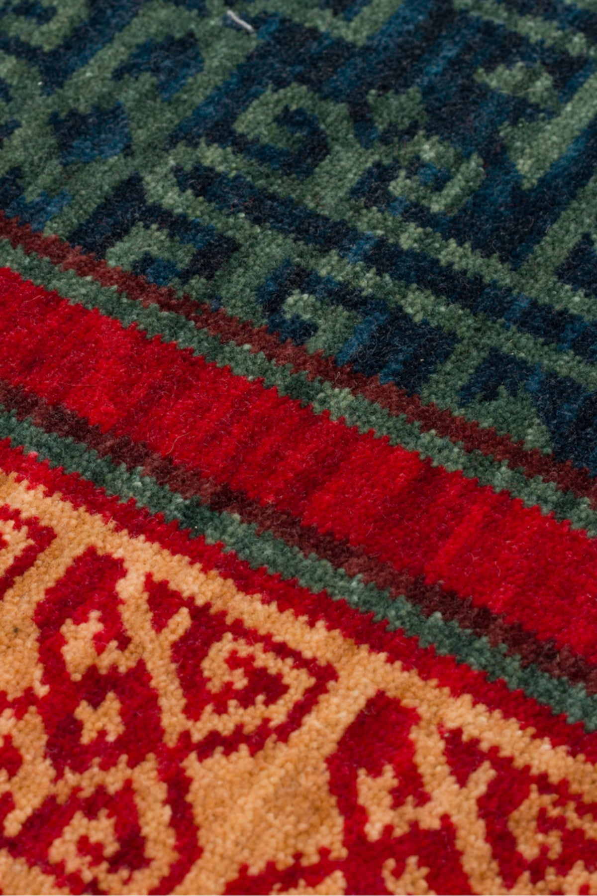 Kalesta Rug Rustik 13 Navy Red Natural Wool ile Ozel Tezgahlarda Hand-Woven Teknikleri ile Uretilen Living Room Rug
