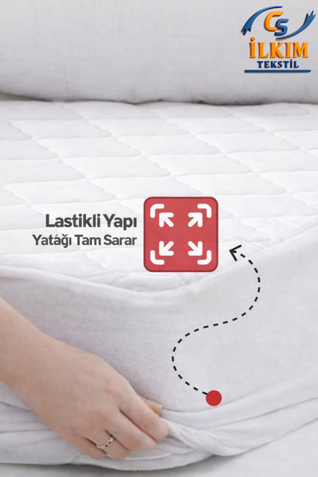 cs ilkim Microfiber Quilted Fitted Mattress Protector - MALLTURK