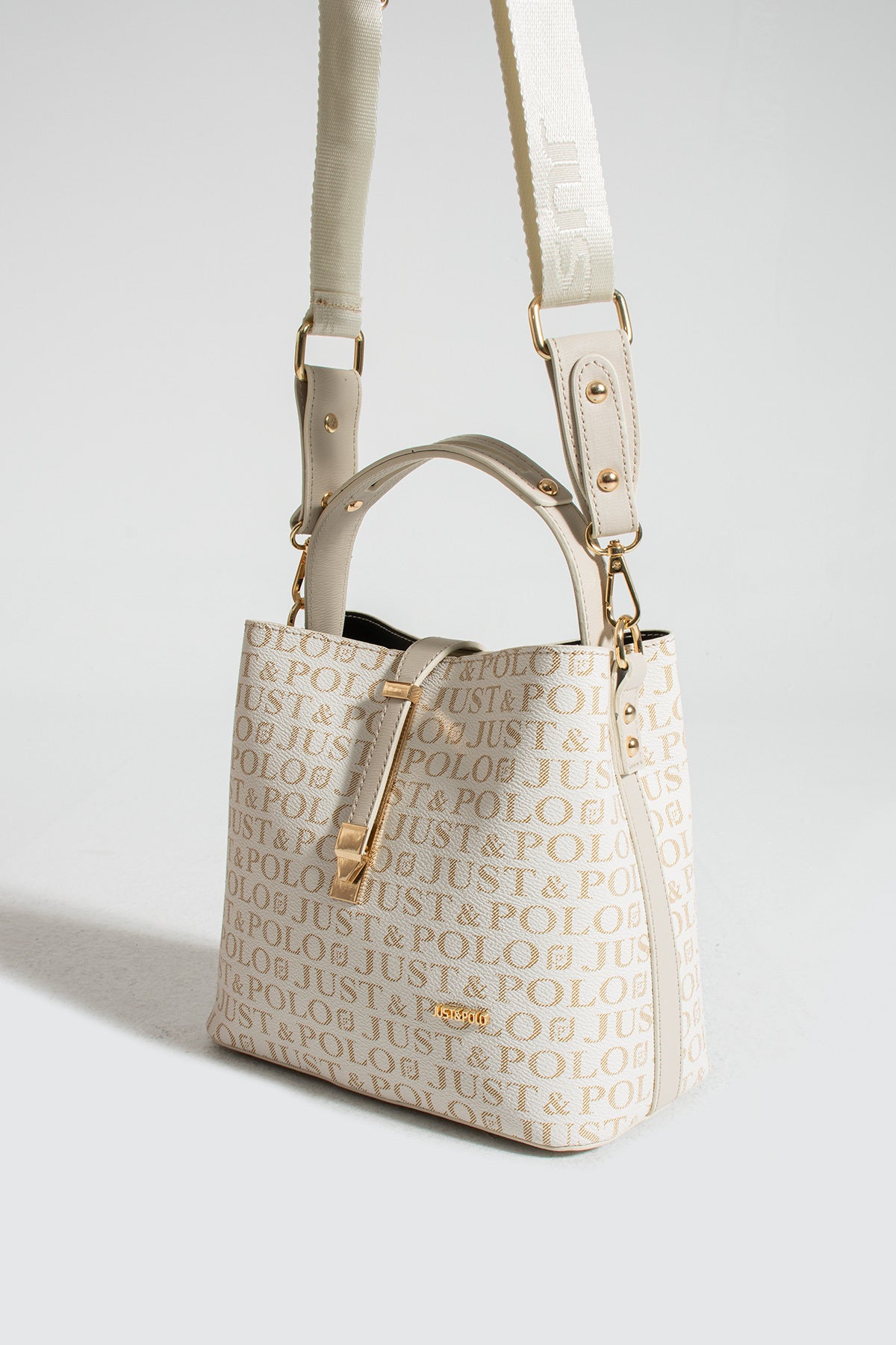 Just Polo Women's Beige Hand and Shoulder Bag 2055 - MALLTURK