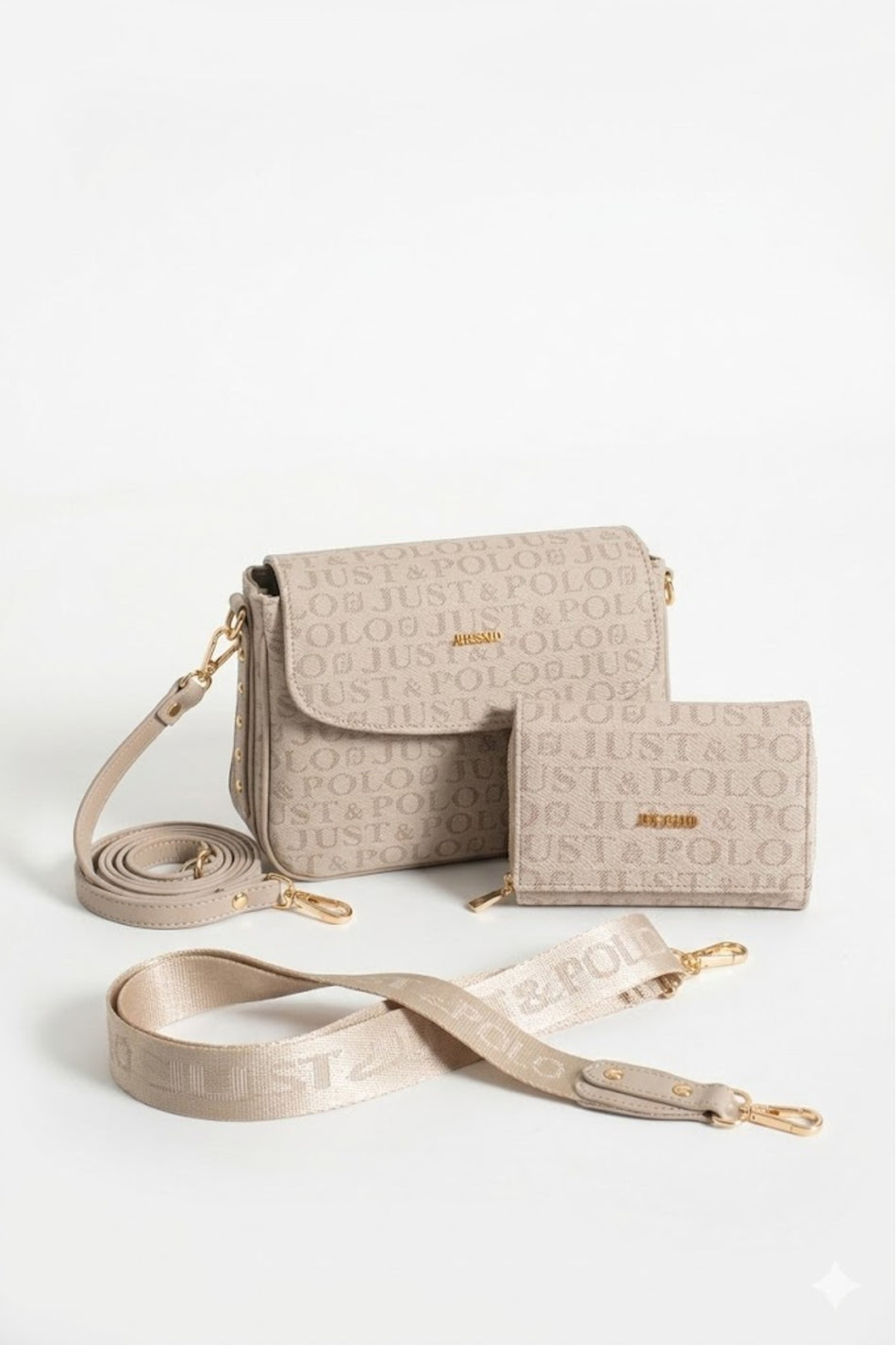 Just Polo Women's Shoulder Bag, New Season, Lacoste Fabric