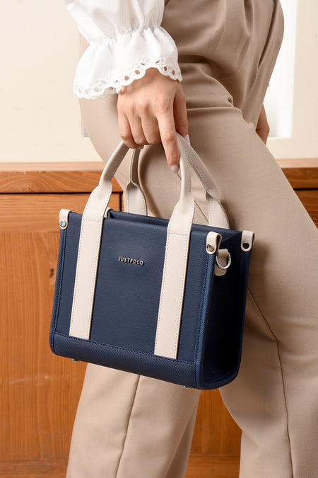 Just Polo Epi Women's Hand and Shoulder Bag, Polo Fabric Cream - MALLTURK