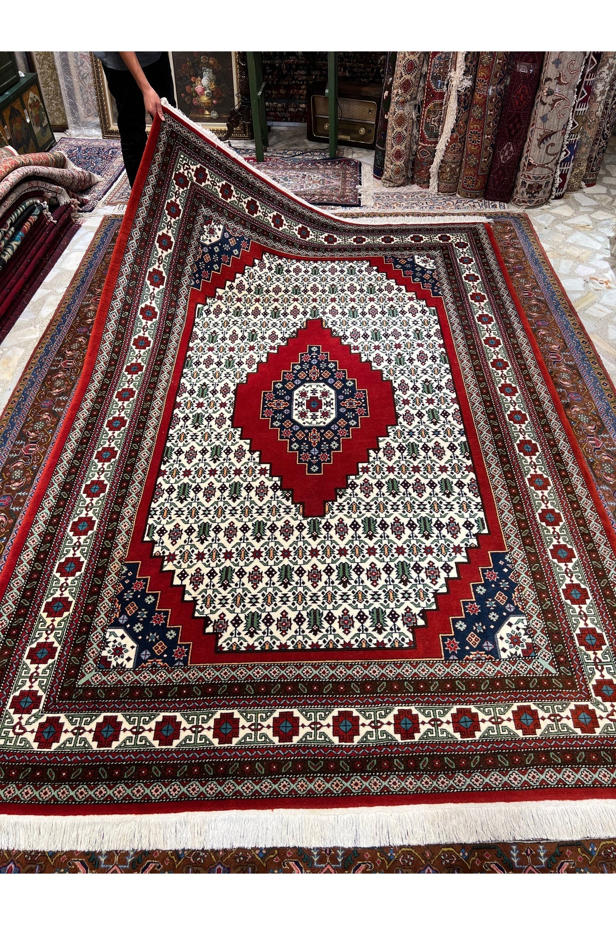 RD RAMAZAN DAG Hand Rug Art Hand-Woven Azerbaycan Derbent Rug Size 296x196.
