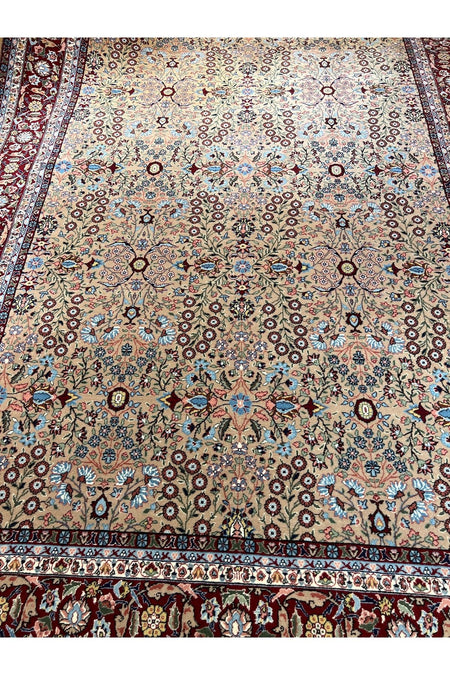 RD RAMAZAN DAG Hand Rug Art Hand-Woven Sumerbank Hereke Rug Signed Seven Mountains Flower Premium Quality Size 305x200 - MALLTURK