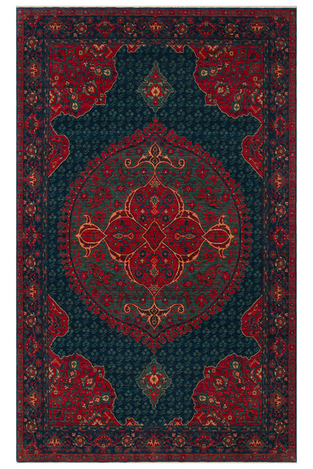 Kalesta Rug Rustik 03 Navy Natural Wool ile Ozel Tezgahlarda Hand-Woven Teknikleri ile Uretilen Living Room Rug