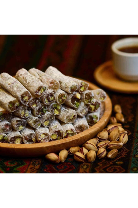 OLGUN kuruyemis Pistachio fitil Turkish Delight 250 g - MALLTURK