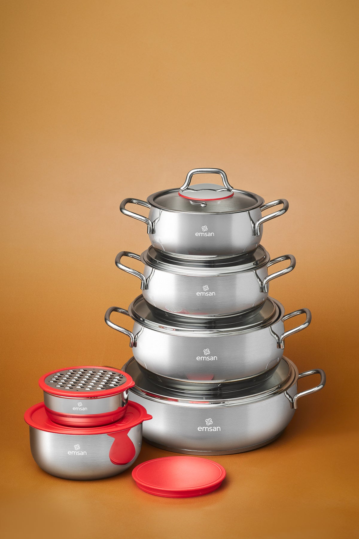 Emsan Emirgan XL 13 Piece Cookware Set Saklama Kabi Hediyeli - MALLTURK