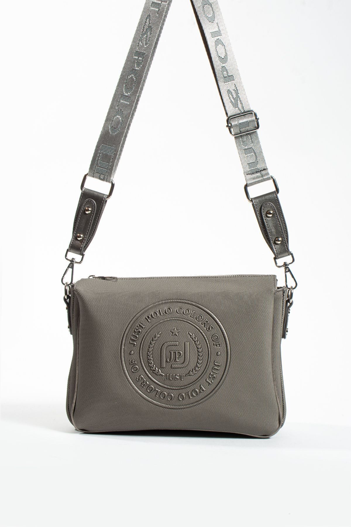 Just Polo Women's Shoulder & Messenger Bag Color Gray - MALLTURK