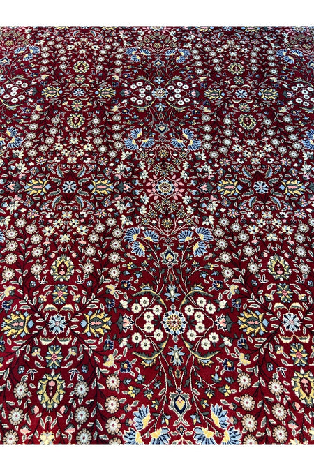 RD RAMAZAN DAG Hand Rug Art Hand-Woven Sumerbank Hereke Rug Signed Seven Mountains Flower Premium Quality Size 303x203 - MALLTURK
