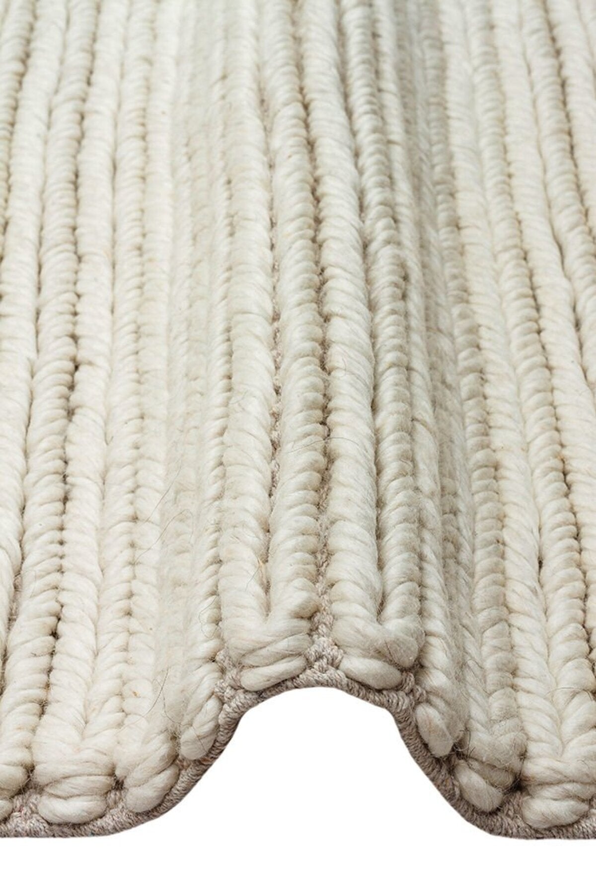 Vog Rug Navia Hand-Woven Wool Cream Living Room Rug | Natural Bohemian Tarz Kaliteli and Sik Decorative Rug VogSKR