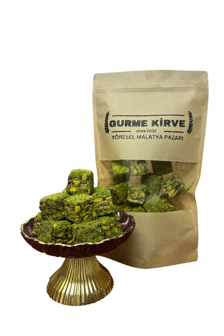 gurmekirve bol Pistachio Sliced Turkish Delight 200 g - MALLTURK