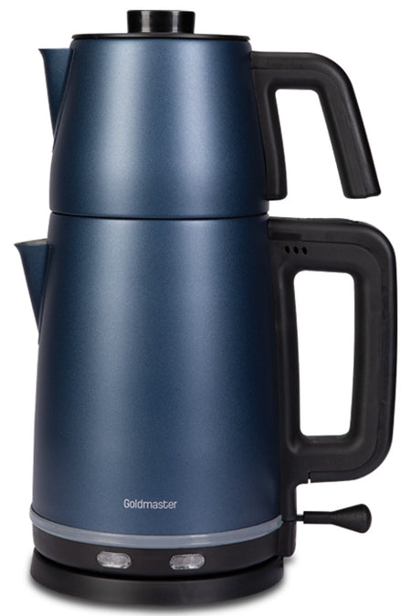 GoldMaster Sefam By-5314em 2200 W Stainless Steel Tea Maker Aegean Blue - MALLTURK