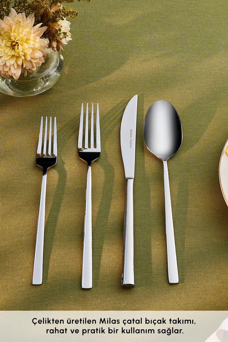 Karaca milas 6 Place Setting 24 Piece Flatware Set - MALLTURK