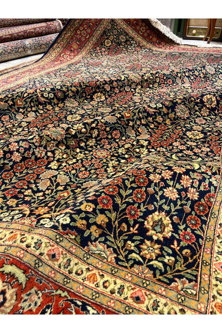 RD RAMAZAN DAG Hand Rug Art Hand-Woven Hereke Rug Seven Mountains Flower Design Size 3.20x2.10 - MALLTURK