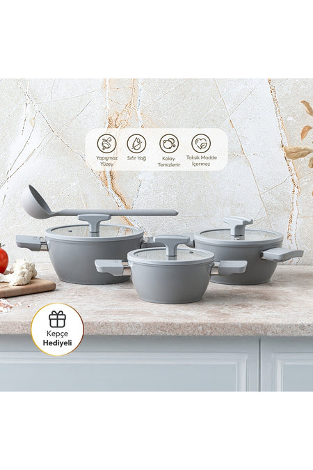 Emsan Swiss Crystal RS 6 Piece Midi Cookware Set