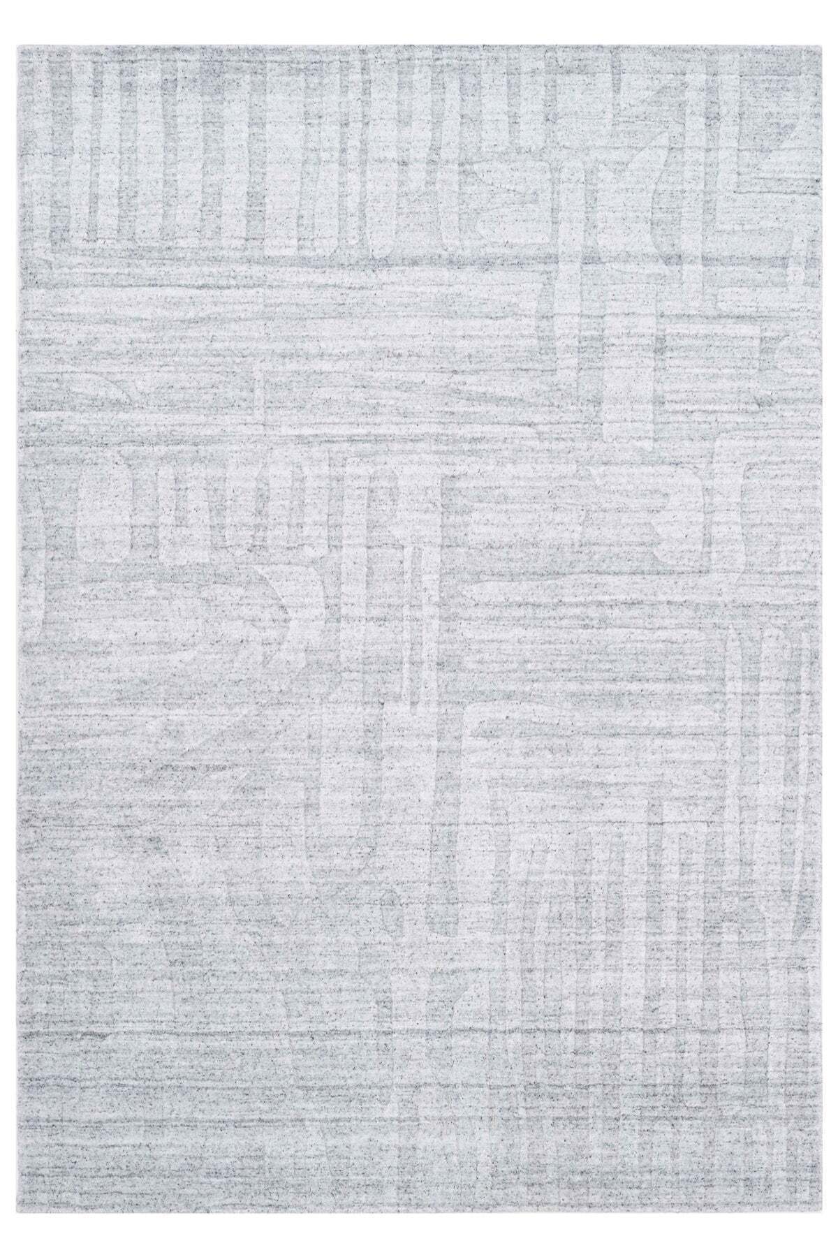 Naar Hali Mao KC 1717 Grey Modern Handwoven Bamboo Rug - MALLTURK