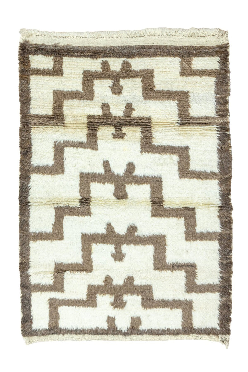 Soho Antiq Gulivand Ladder Pattern Mohair Rug 115x162 cm - MALLTURK