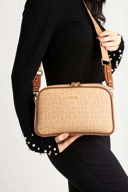 Just Polo Women's Shoulder Bag New Season 2053 Brown Casual Bag - MALLTURK