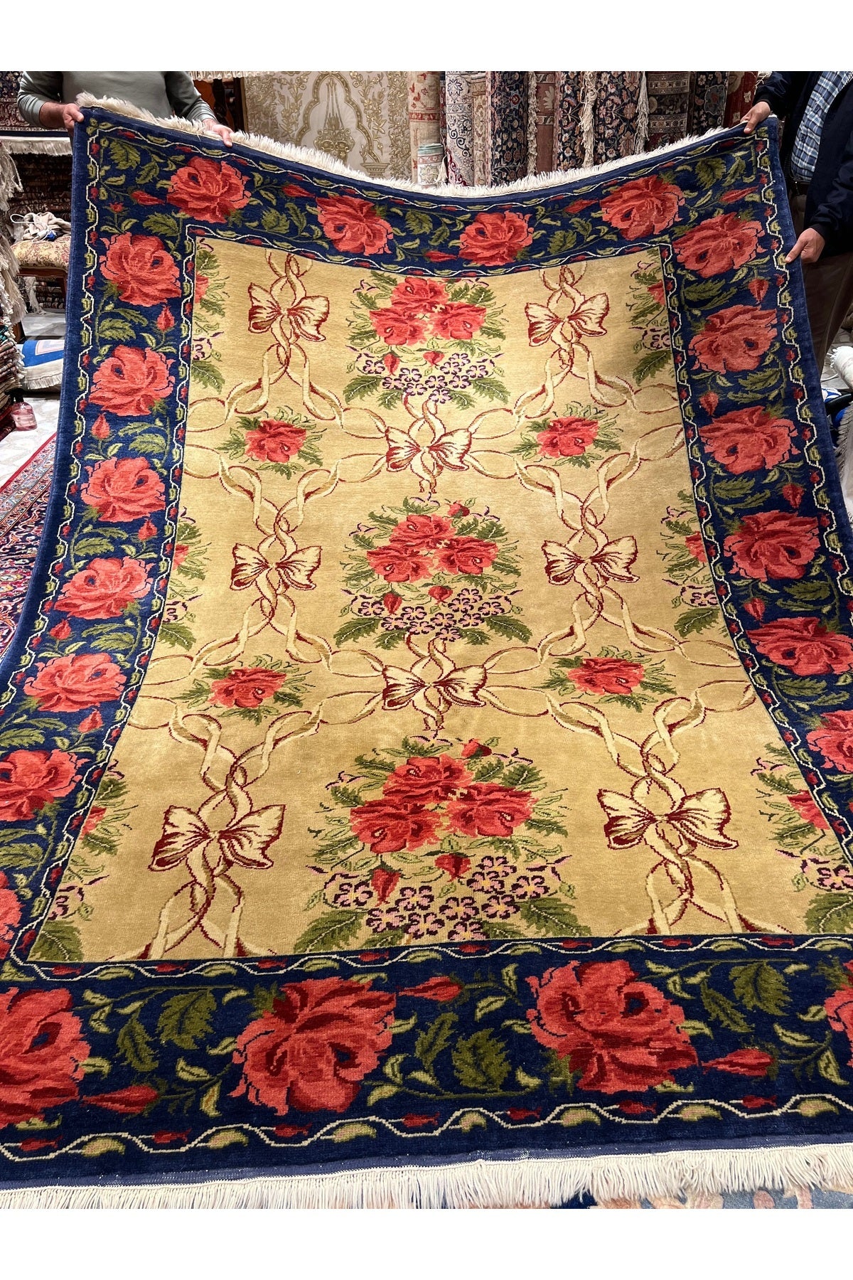 RD RAMAZAN DAG HAND-WOVEN CARPET ART Hand-Woven Usak Carpet Karabakh Model Colorful Magnificent Work Size 300x224 - MALLTURK