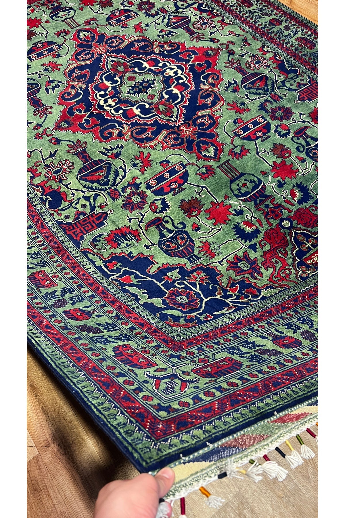 Turkmen Rug Hand-Woven Afghan Rug