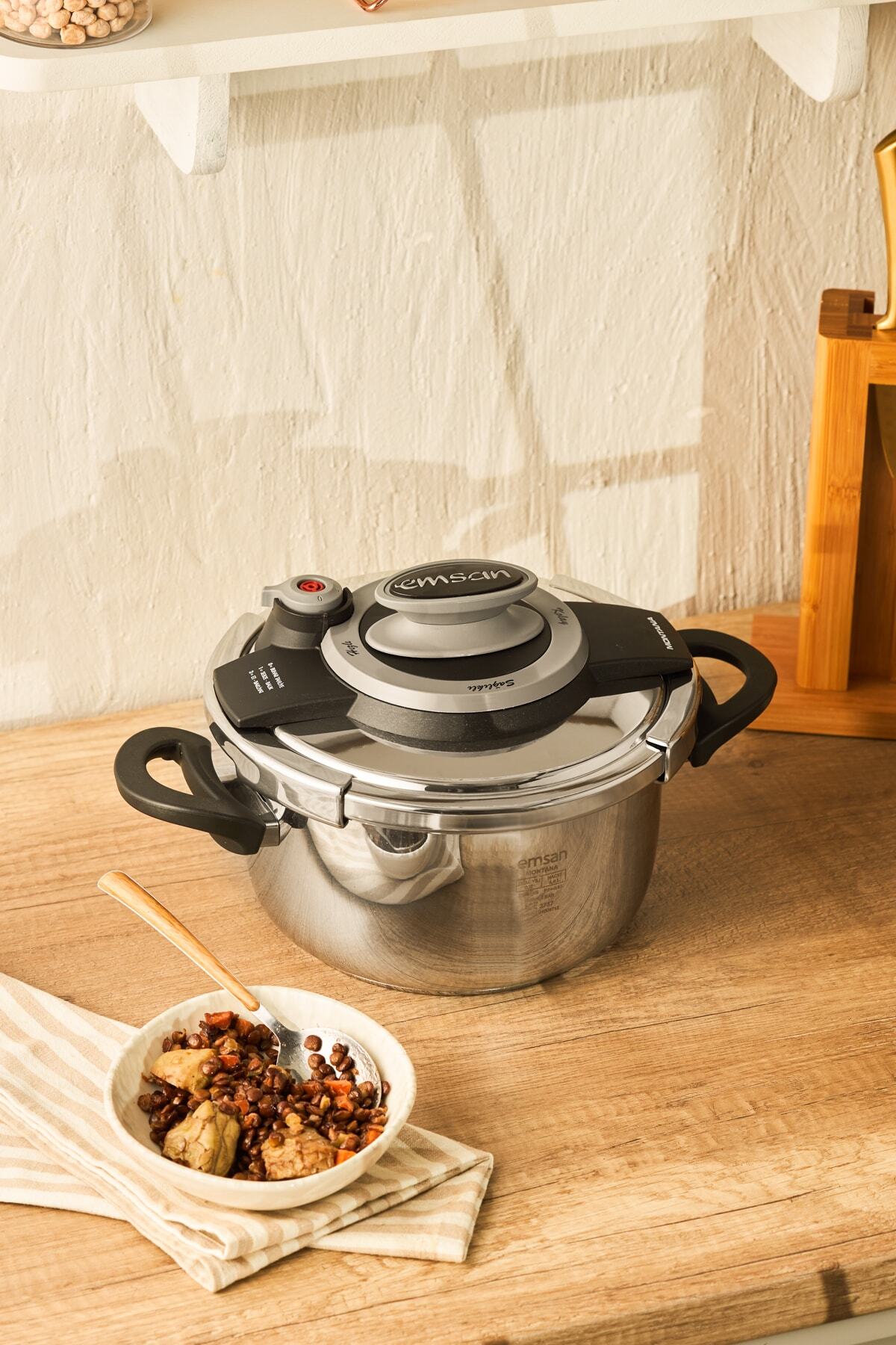 Emsan Montana Black Grey Pressure Cooker 4 Liters - MALLTURK