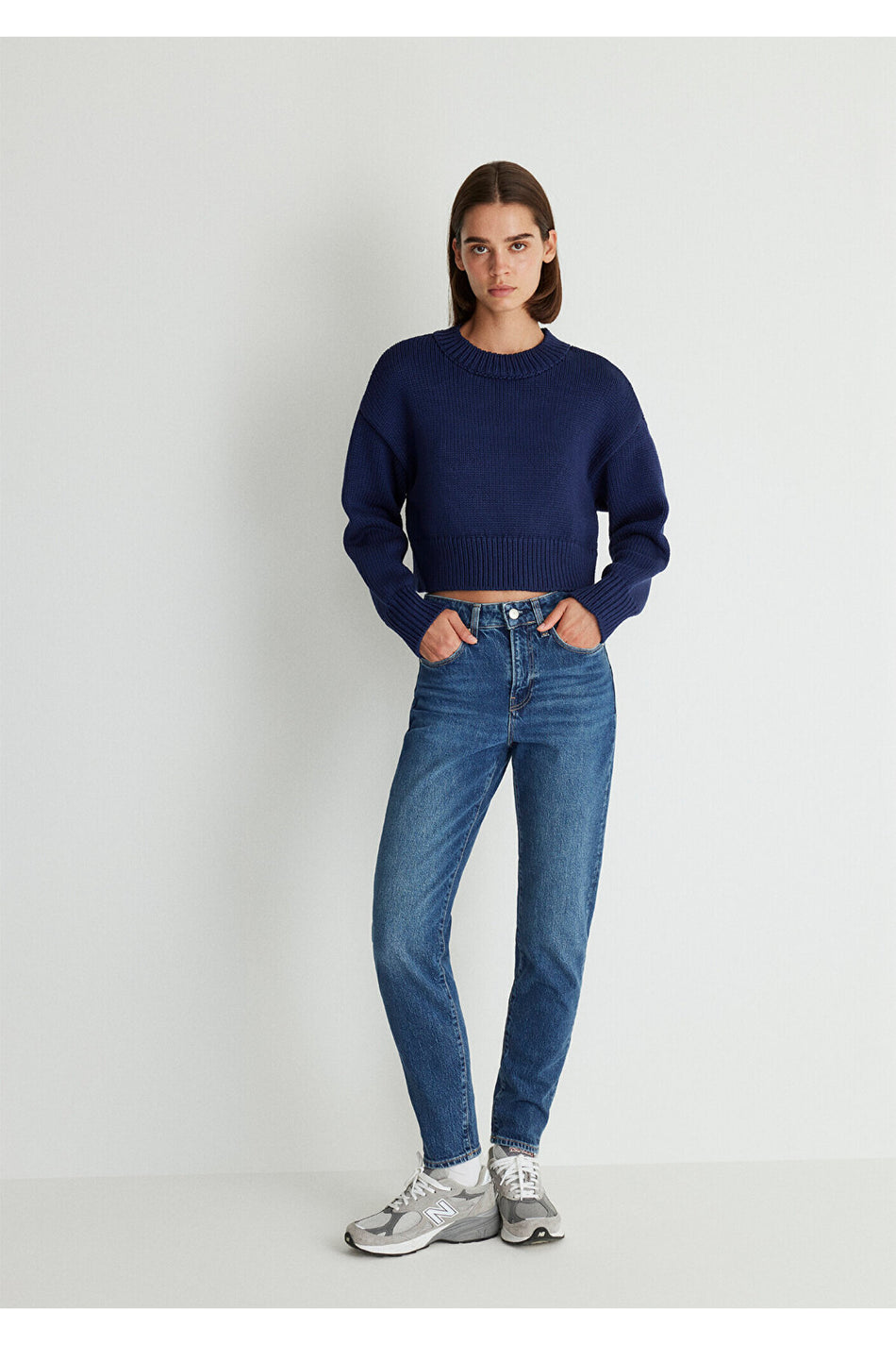 Cindy Classic Denim Shaded Dark Mavi Jeans 100277-87925 - MALLTURK