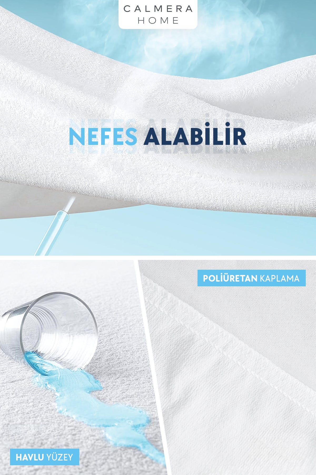 Calmera Waterproof Cotton Fitted Mattress Protector - MALLTURK