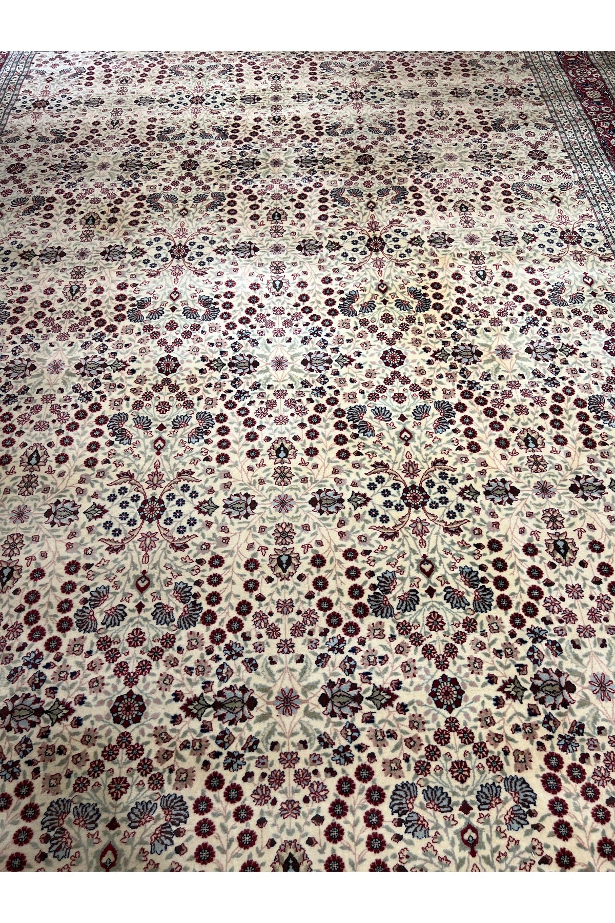 RD RAMAZAN DAG Hand Rug Art Hand-Woven Hereke Rug Seven Mountains Flower Premium Quality Size 397x295 - MALLTURK