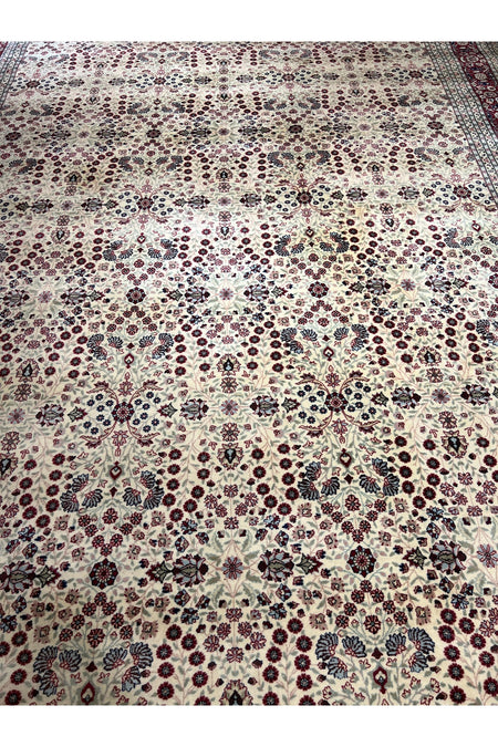 RD RAMAZAN DAG Hand Rug Art Hand-Woven Hereke Rug Seven Mountains Flower Premium Quality Size 397x295 - MALLTURK