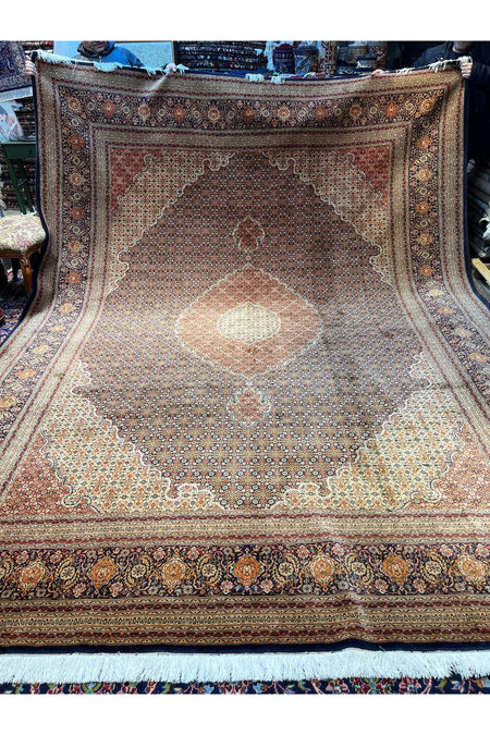 RD RAMAZAN DAG Hand Rug Art Hand-Woven Iranian Mahi Rug Wool Blend Premium Quality Size 400x300 - MALLTURK