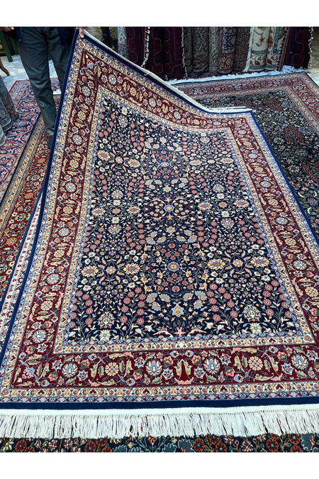 RD RAMAZAN DAG Hand Rug Art Hand-Woven Sumerbank Hereke Rug Seven Mountains Flower Premium Quality Size 218x150 - MALLTURK